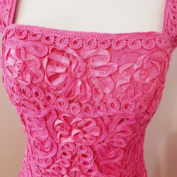 SUE WONG | GORGEOUS APPLIQUE COCKTAIL DRESS pink - Picture 2 of 16